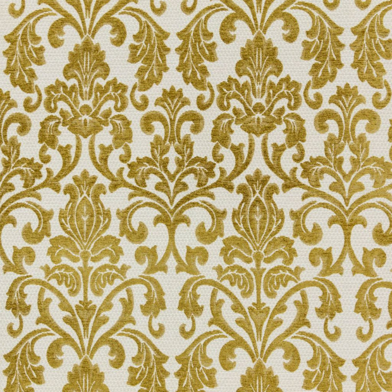Tissu tivoli damassé Suite, Moutarde