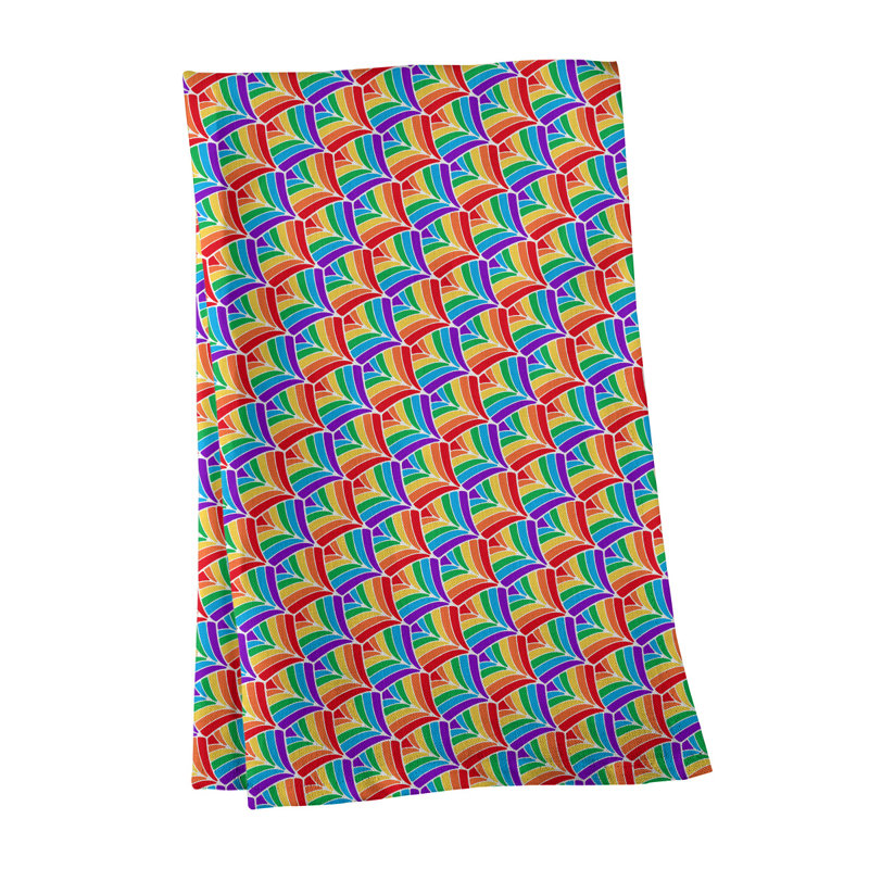Tea Towel Kitchen Towel, Poly Twill, Red/Purple