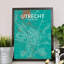 Utrecht City Map - No Frame Print-218579115