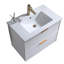 Ensemble de meuble-lavabo mural blanc moderne 30 po