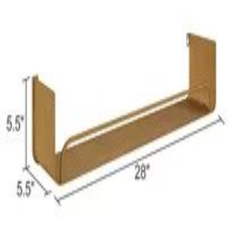 Jimeny Rectangular Metal Wall Shelf, 5.5" H x 28" W x 5.5" D, Dark Antique Brass