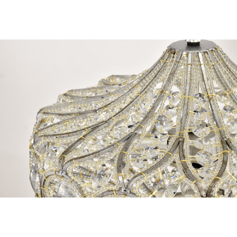 Luminaire suspendu 4 lumières Keyundra, Argent