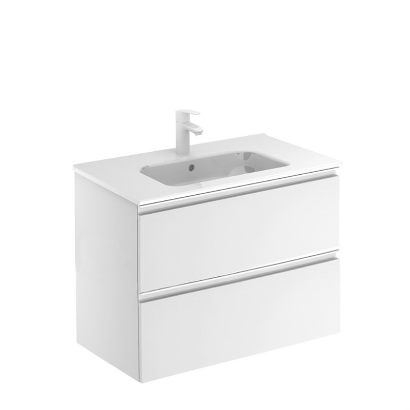 Ensemble de meuble-lavabo simple 32 po Fino, Blanc brillant