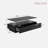 Modern Rectangular Coffee Table With Led Lights, 2 Drawers And Open Storage Shelf-1417891141