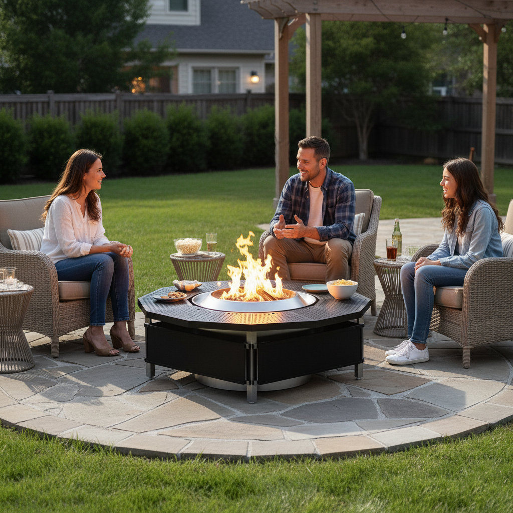 DRODE Fire Pit Surround Tabletop For Solo Stove Bonfire & Ranger 2.0 ...