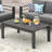43" All-Weather Aluminum Patio Coffee Table, Modern Gray Rectangle Outdoor | Gift Idea-1250502373