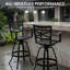 Tabourets de bar pivotants en aluminium avec coussin Sunbrella-151713281