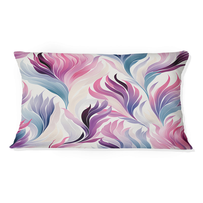 Coussin décoratif imprimé floral Ikat