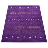 Soie noué à la main couleur mauve, tapis