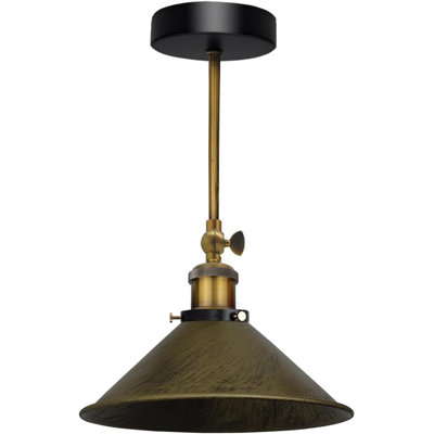Adjustable 180° Semi Flush Ceiling Light Fixture, Modern Metal Cone Shade E26 Base for Bedroom, Kitchen, Living Room, and Hallway Décor
