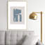 Mid Century Blue II, encadré sur papier-194408481-194408482