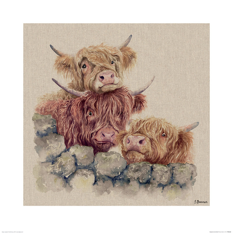 Neighbourhood Watch by Jane Bannon - No Frame Painting, 60 cm H x 60 cm W