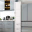 Armoire autoportante avec 1 porte et 2 tiroirs Kitchen Pantry