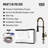 Edison 19" H 1-handle Pull-Down 2-Function Sprayer Kitchen Faucet-50198507-28294597