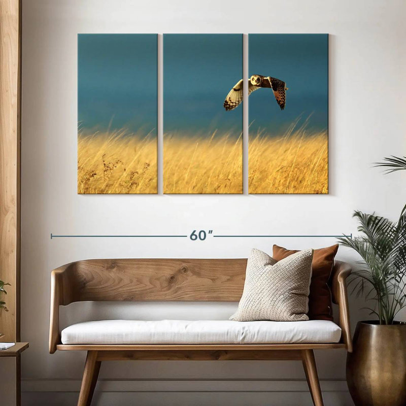 Brampt Owl In Flight, 32" H x 50" W