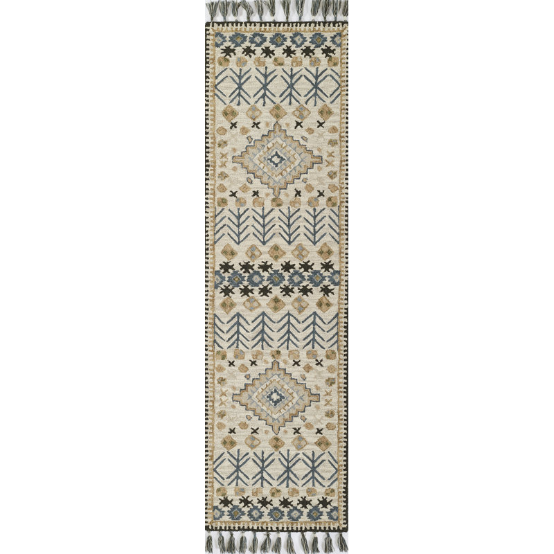 Tahoe Hand Tufted Wool Geometric Area Rug, Runner 2'3" x 8'