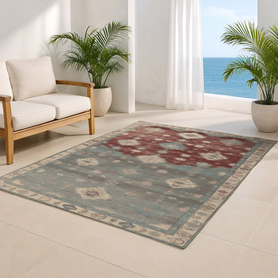 Overdyed Gray Indoor and Outdoor Area Rug