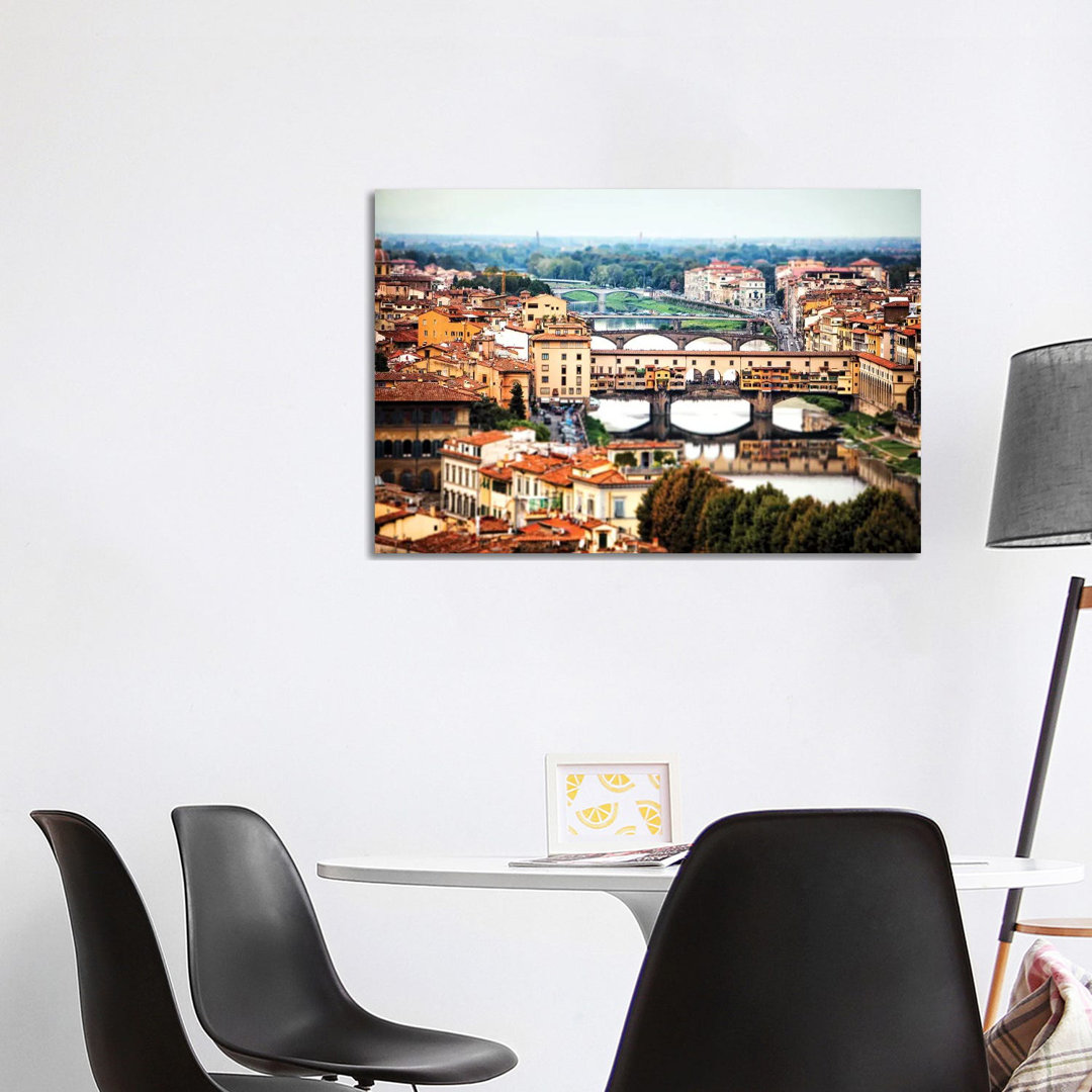 Bridges Of Florence Italy by Susan Schmitz - Wrapped Canvas Gallery-Wrapped Canvas Giclée