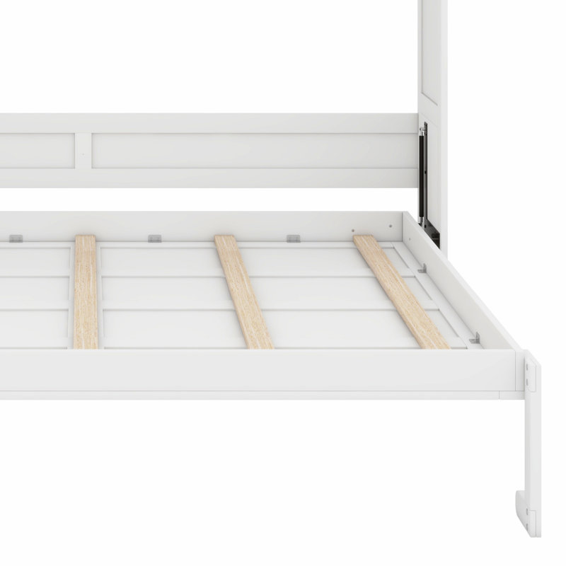 Lit escamotable avec mécanisme escamotable Murphy, Blanc, Grand lit