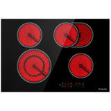 30 in. Built-in Radiant Electric Cooktop Ceramic Glass in Black with 4 Elements
