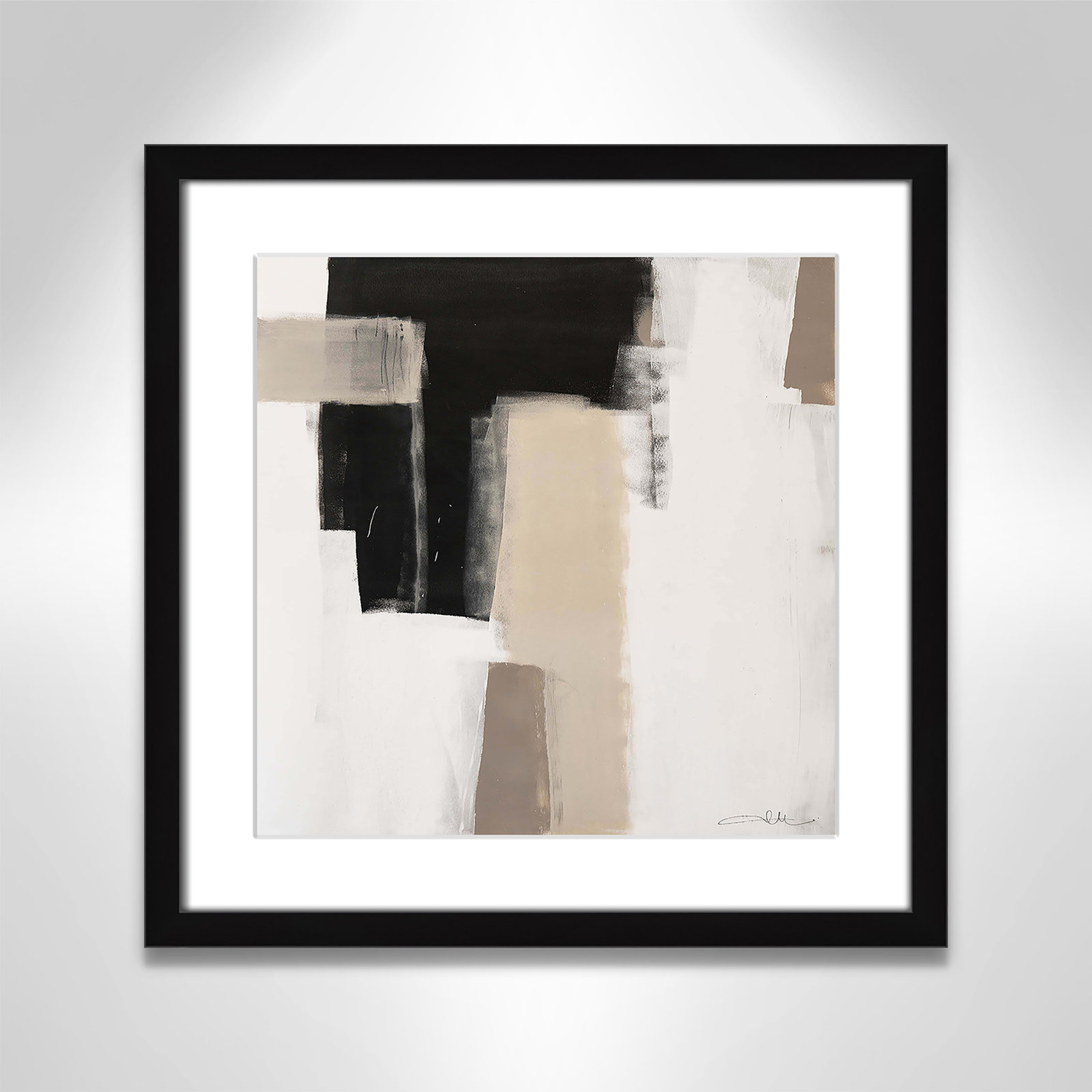 Earth Scapes I Print, 17" H x 17" W x 1.25" D, Black Box Framed