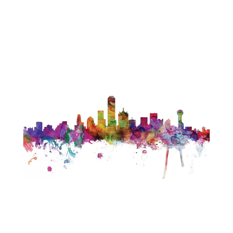 Dallas, Texas Skyline by Michael Tompsett - 1 Piece Wrapped Canvas Wall Art, 66.04 cm H x 45.72 cm W x 3.175 cm D