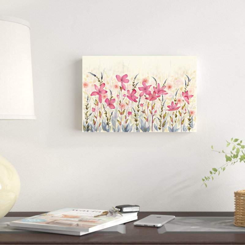 «Watercolor Garden» par Elyse DeNeige, reproduction d'art sur toile tendue, H 8 po x l 12 po