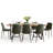 Modern 9-Piece 78.7" W Rectangular Dining Set-58700141
