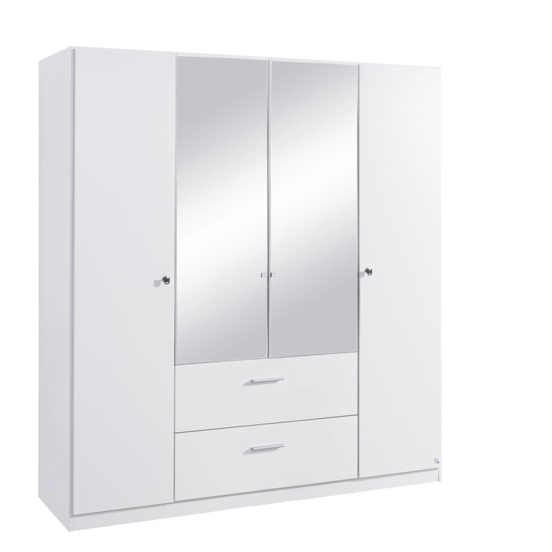 Buchholz 4 Door Wardrobe, White