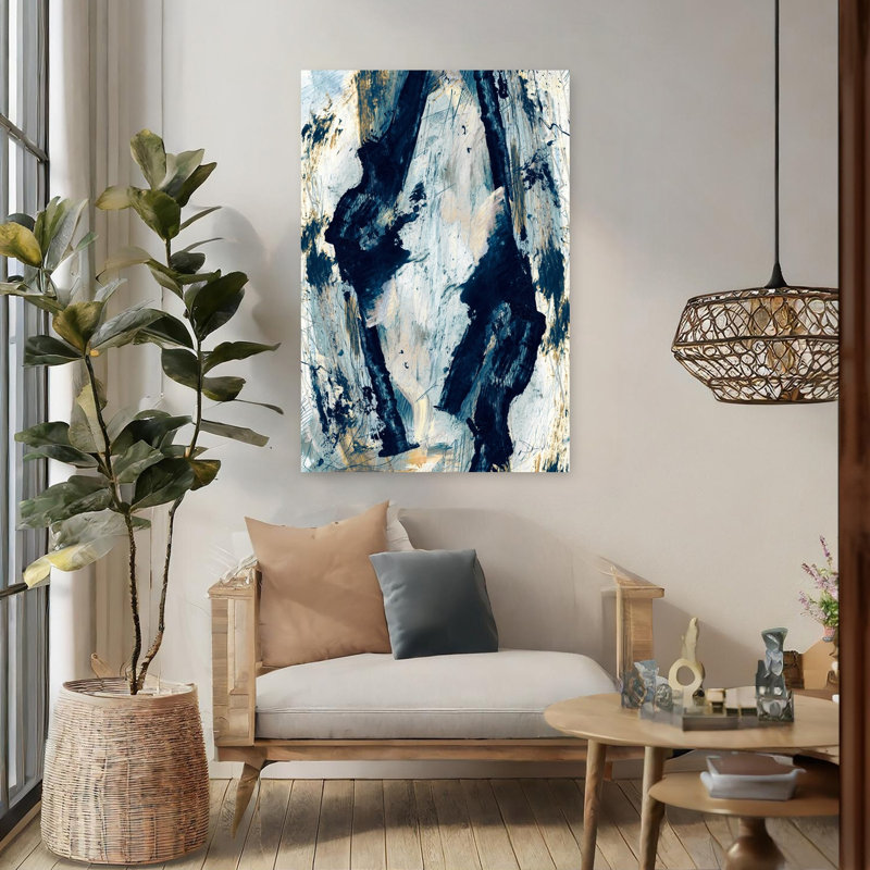 Art contemporain contemporain abstrait, H 48 po x l 32 po