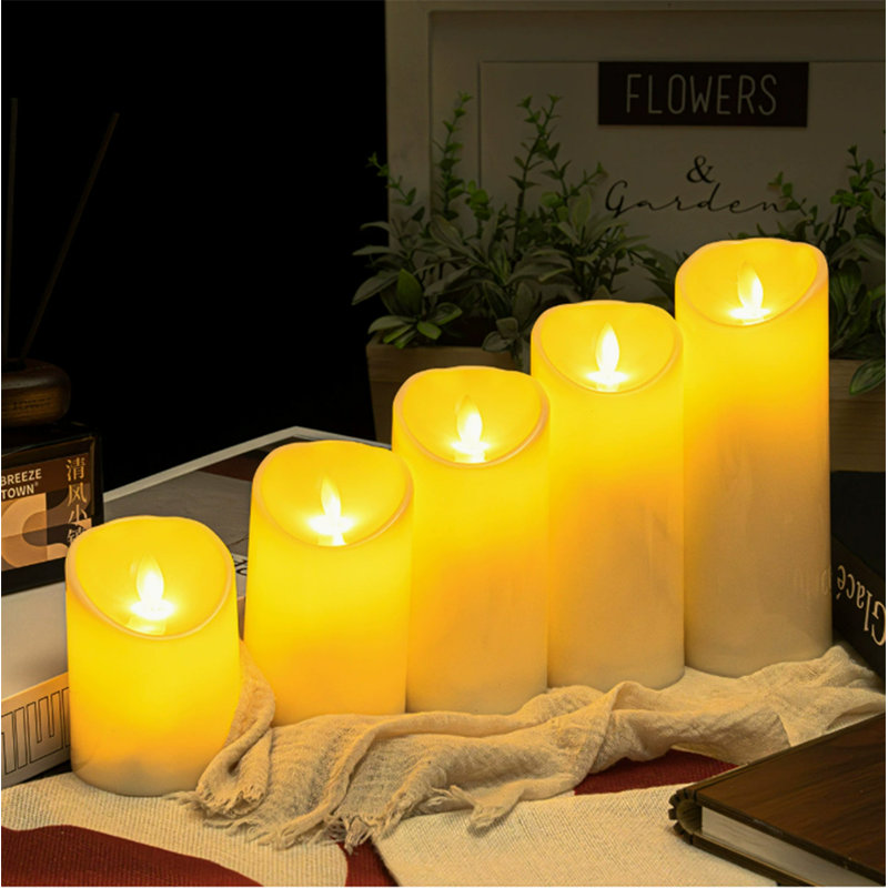 3-Pack Multi-functional Remote Flameless Candles (S/M/L)–Lively Realistic Flicker, Adjustable Timer & Brightness