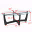 Table basse ovale en verre-1017927350