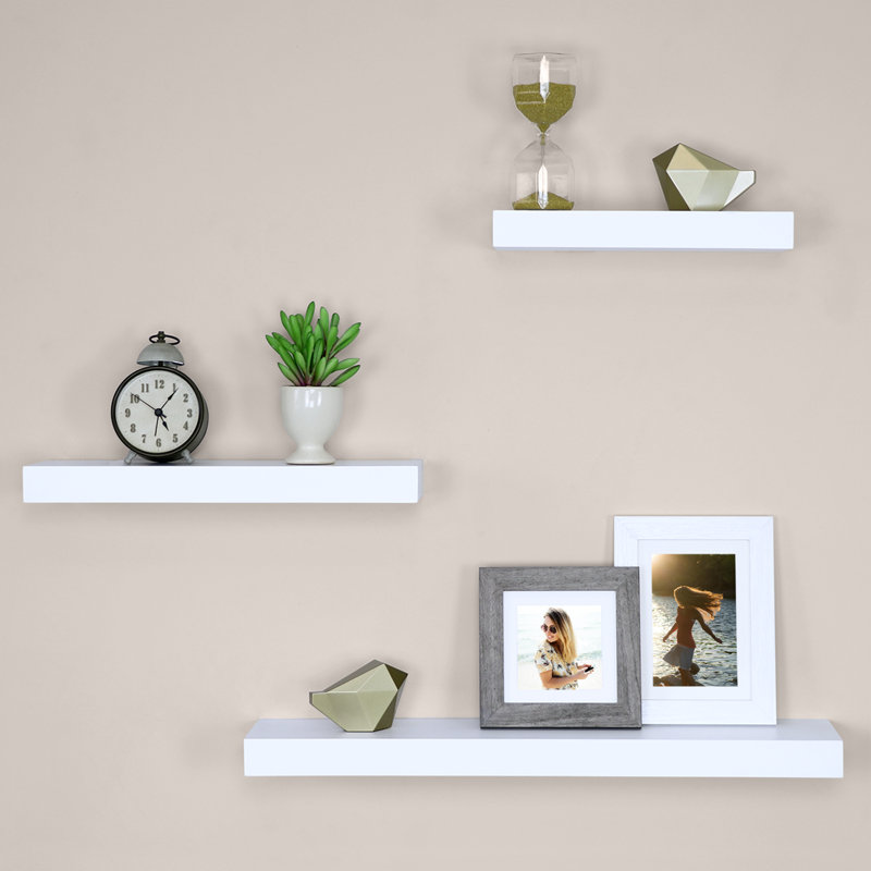 Chelsea 3 Piece Floating Shelves Set, White
