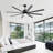 Industrial Dc Motor Ceiling Fan No Light, Large Ceiling Fan With 8 Reversible Blades, 3 Downrods, 6-Speed Remote Control, Home Or Commercial Ceiling Fans For Porch/Garage/Shop-230356809-230356811-230356813