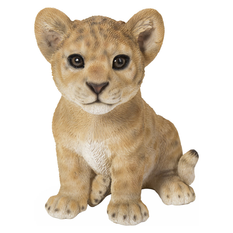 Sitting Lion Cub Statue