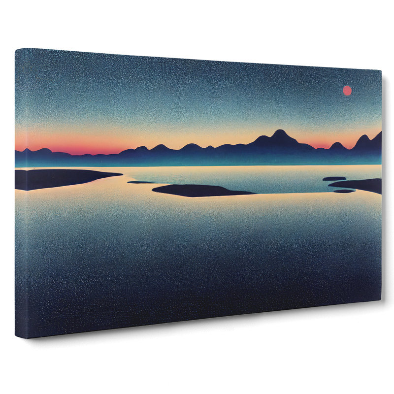 Japanese Mountain Lake - Wrapped Canvas, 40cm H x 60cm W x 3cm D