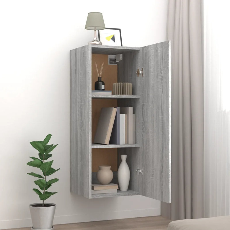 Keemora Standard Bathroom Cabinet Accent Chest, Grey Sonoma