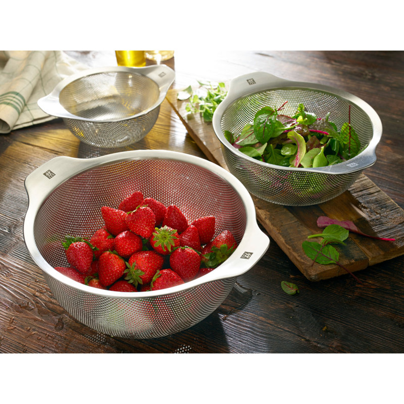 ZWILLING Prep 6-Pc Brushed Stainless Steels Nesting Bowls & Strainers Set