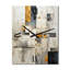 Horloge murale abstraite grise et jaune-970212848