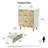 3-drawer Nightstand Modern White Bedside Table  End Table
