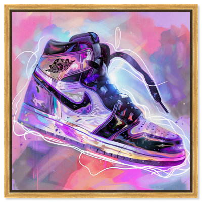 Delicate Neon Sneakers Canvas Girl Sneaker Prints by