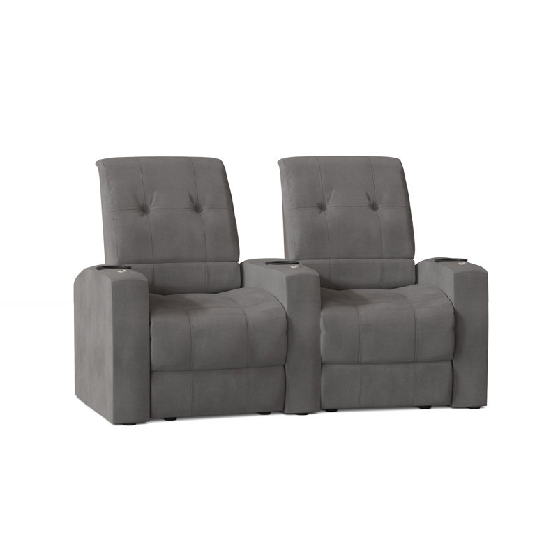 Siège de cinéma 71 po avec porte-gobelet Chrysander, Ombre Smartsuede, Manuel