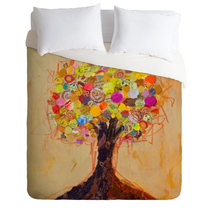 Ensemble de housse de couette Summer Tree, Housse de couette pour très grand lit et 2 très 