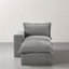 Chaise longue modulaire rembourrée en chenille rembourrée avec repose-pieds amovible - entièrement compressée, aucun assemblage requis-1897688184-1897707339