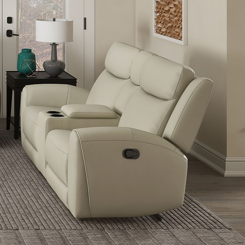 Burroughs Manual Reclining Loveseat, Beige