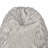 5 Foot Rounded Short Faux Fur Bean Bag, White And Gray