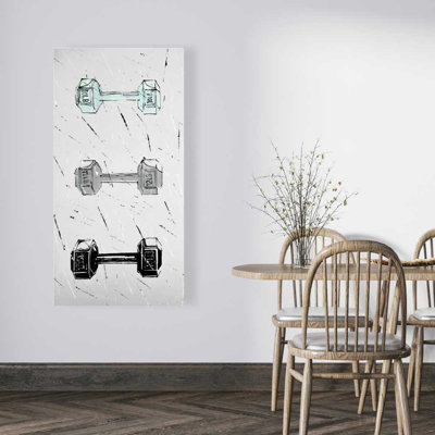 Dumbbells - Industrial Canvas Art for Home Decor | Unique Design