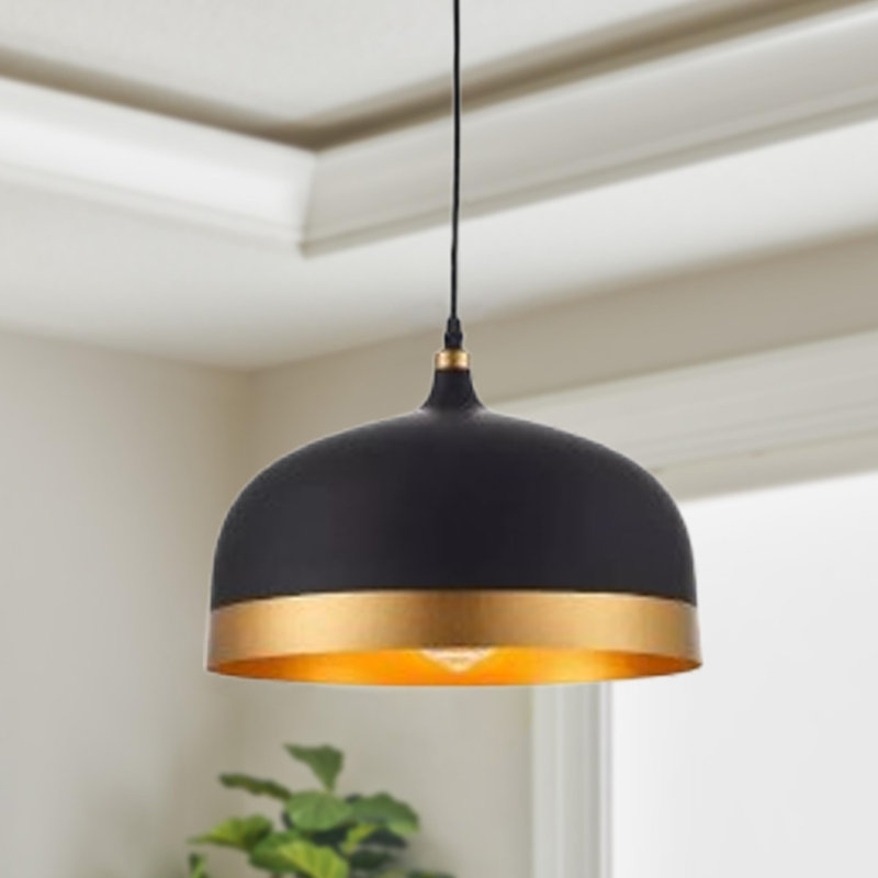 Luminaire suspendu moderne noir pour îlot de cuisine