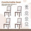 Ensemble de 4 chaises de salle à manger avec revêtement ergonomique en lin et structure en bois d'hévéa massif-575116467