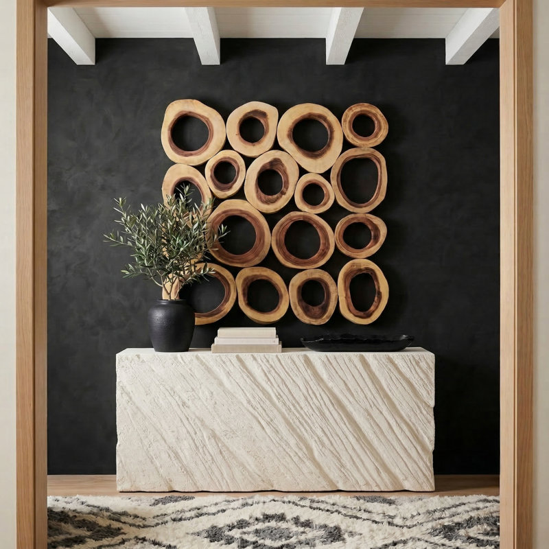 Shear Console Table, Rectangle, White Stone